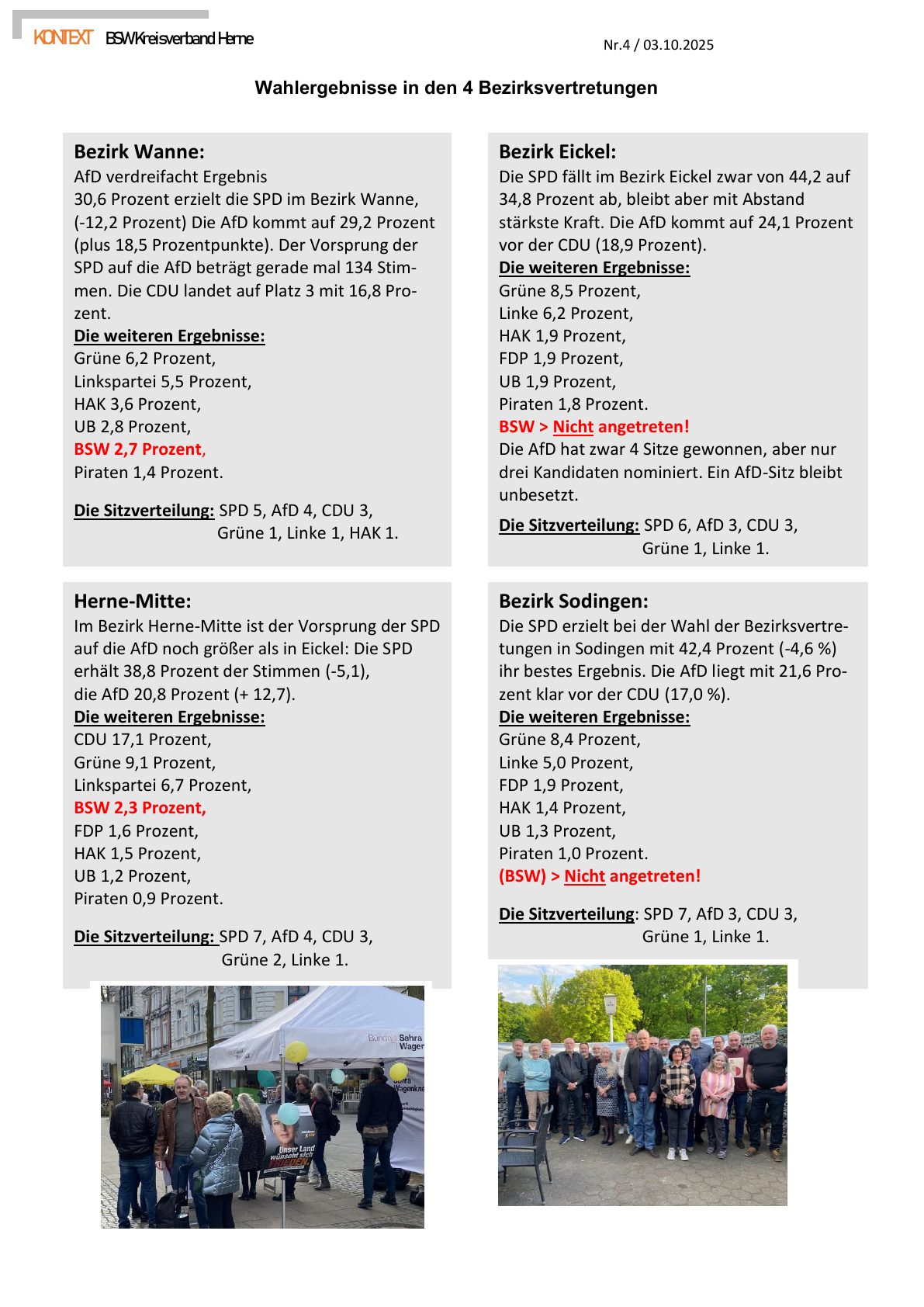 PDF-Seite 4 von KONTEXT Informationen des BSW-Kreisverbands Herne Nr.4 / 03.10.2025 Kommunalwahlen vom 14.09.